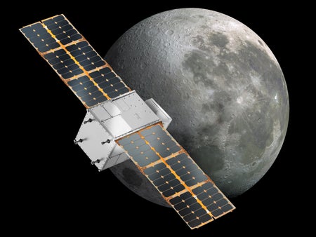 Illustration of the Cislunar Autonomous Positioning System Technology Operations and Navigation Experiment (CAPSTONE)