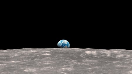 View of Earth from the moon